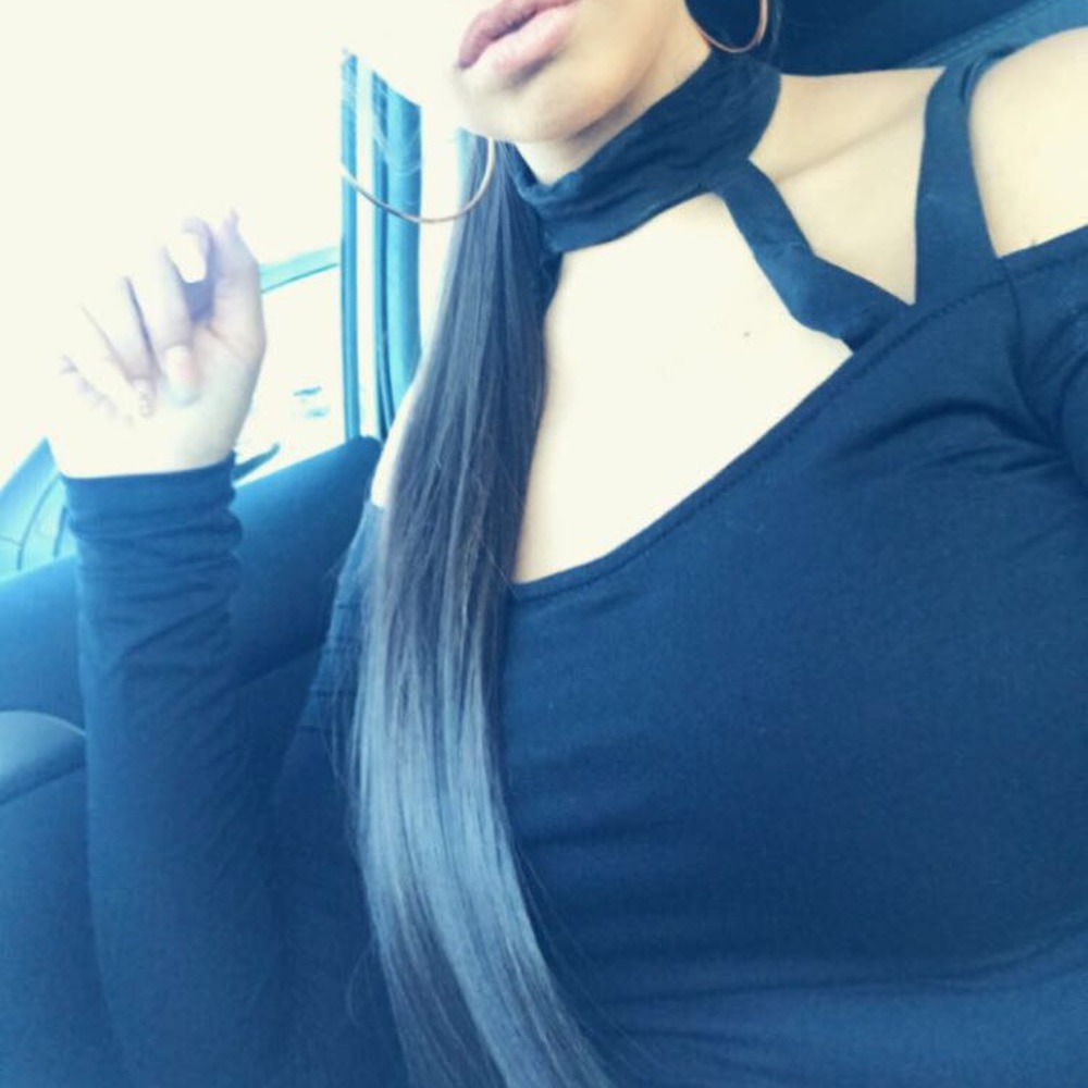 Fashion nova body suit with connected choker